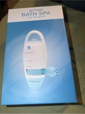 Aether Bath Spa Portable Bath Massager - White & Light Blue